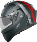 AGV Streetmodular Helmet - Resia - Matte Gray/Silver/Red - Small