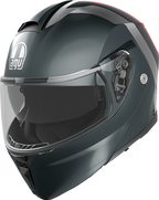 AGV Streetmodular Helmet - Resia - Matte Gray/Silver/Red - Small