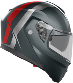 AGV Streetmodular Helmet - Resia - Matte Gray/Silver/Red - Small