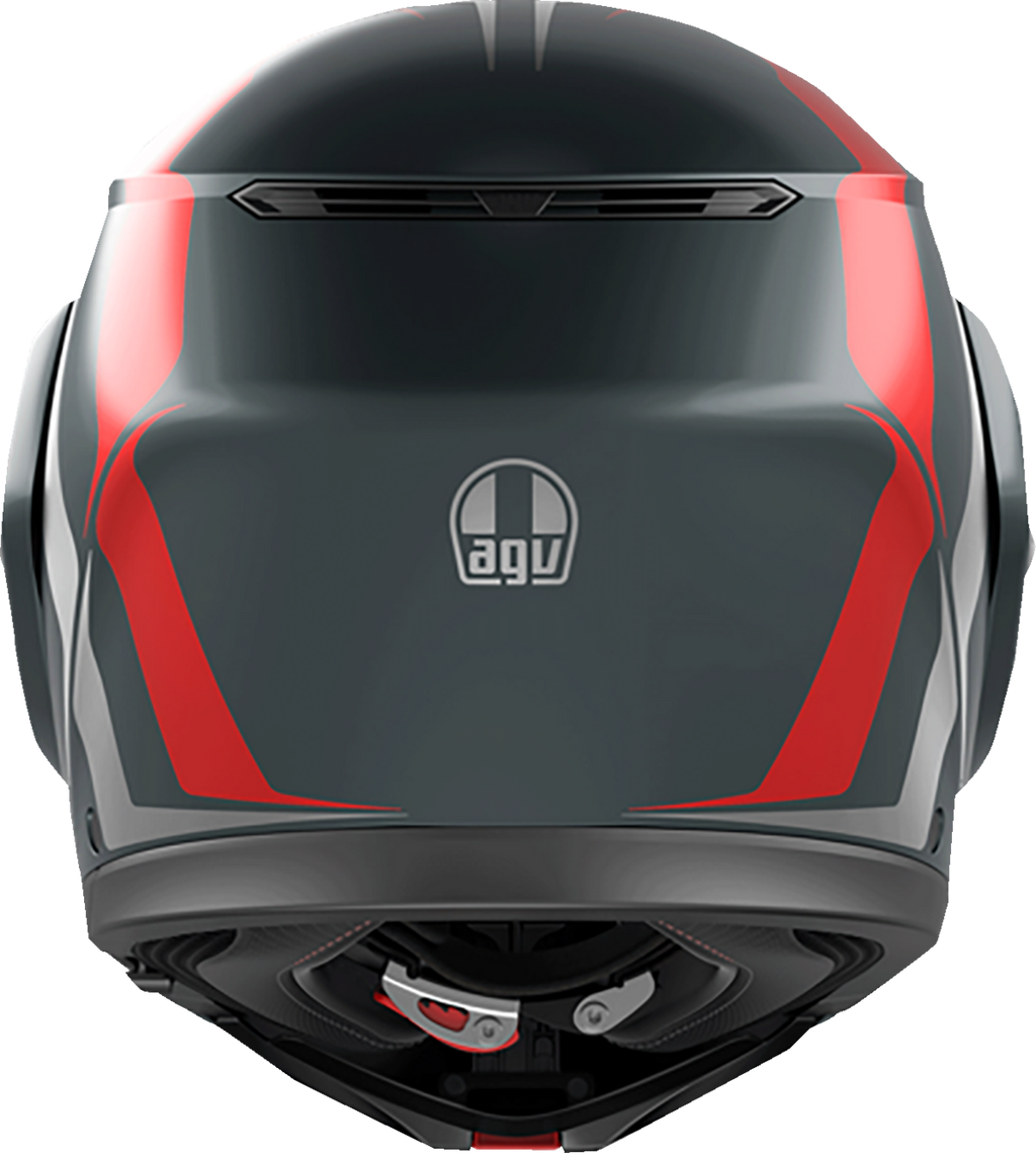 AGV Streetmodular Helmet - Resia - Matte Gray/Silver/Red - Small