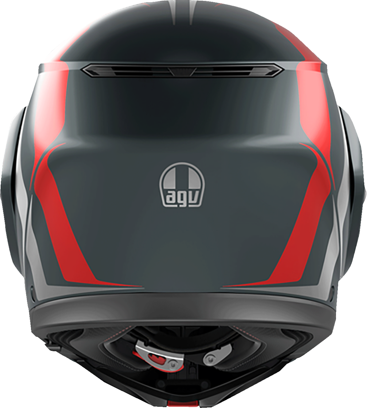 AGV Streetmodular Helmet - Resia - Matte Gray/Silver/Red - Small