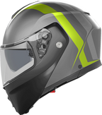 AGV Streetmodular Helmet - Resia - Matte Gray/Black/Yellow Fluo