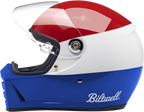 Biltwell Lane Splitter Helmet - Podium - Gloss Red/White/Blue