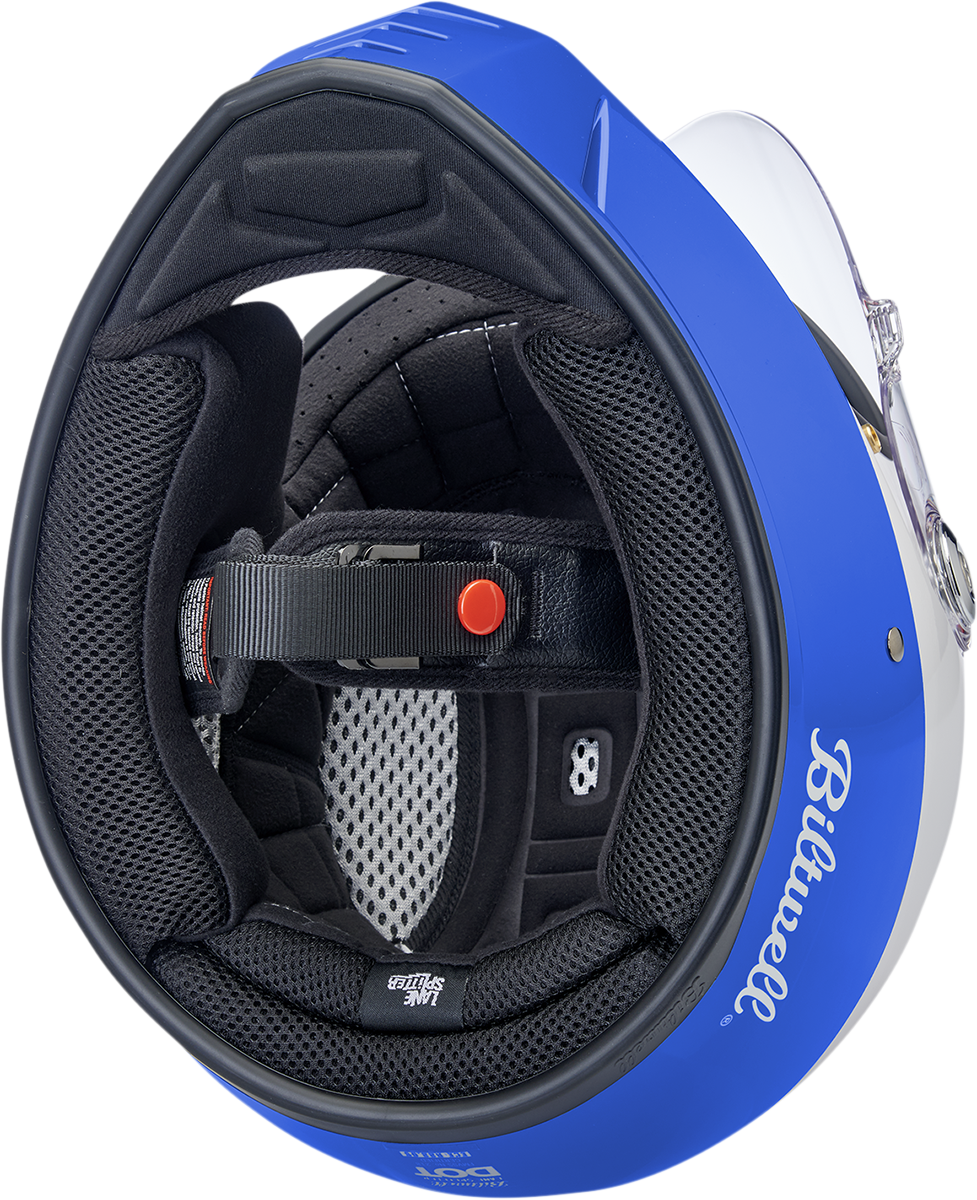 Biltwell Lane Splitter Helmet - Podium - Gloss Red/White/Blue