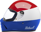 Biltwell Lane Splitter Helmet - Podium - Gloss Red/White/Blue
