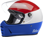 Biltwell Lane Splitter Helmet - Podium - Gloss Red/White/Blue