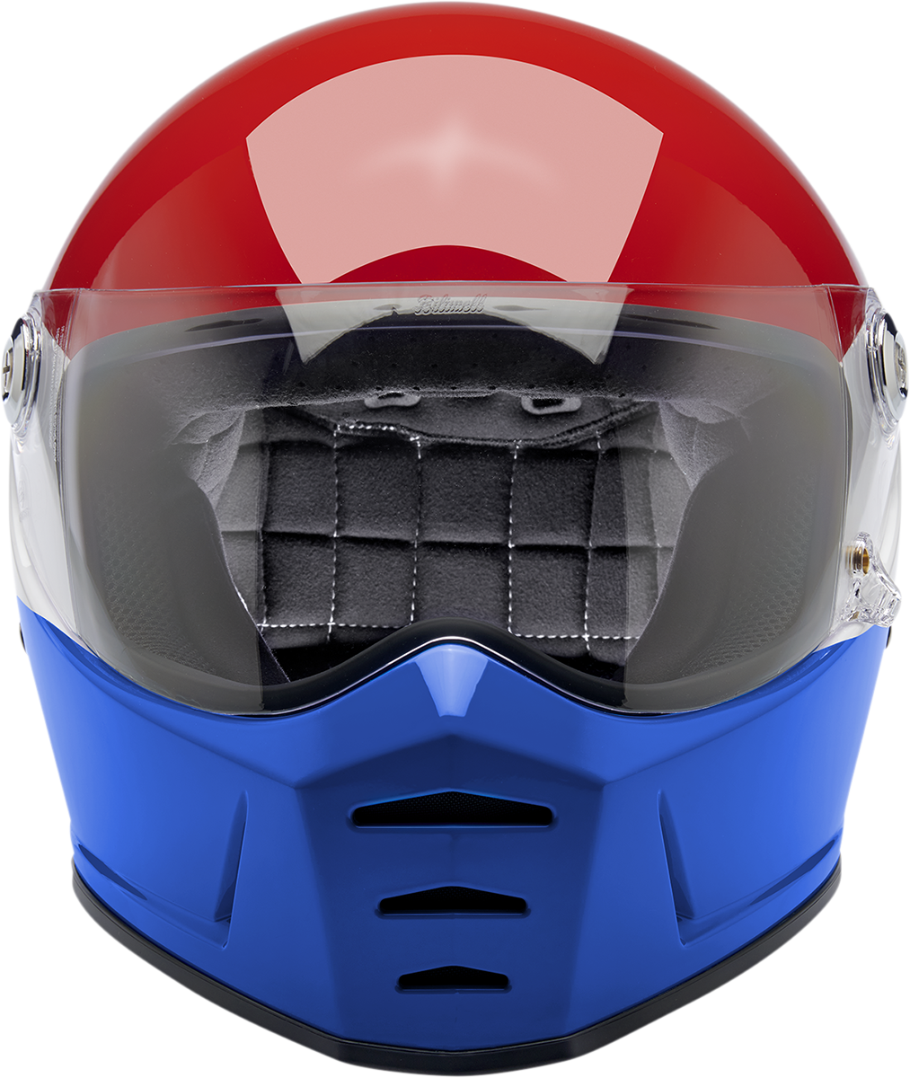 Biltwell Lane Splitter Helmet - Podium - Gloss Red/White/Blue