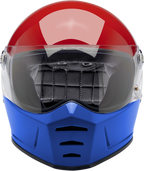 Biltwell Lane Splitter Helmet - Podium - Gloss Red/White/Blue