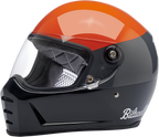 Biltwell Lane Splitter Helmet - Podium - Gloss Orange/Gray/Black