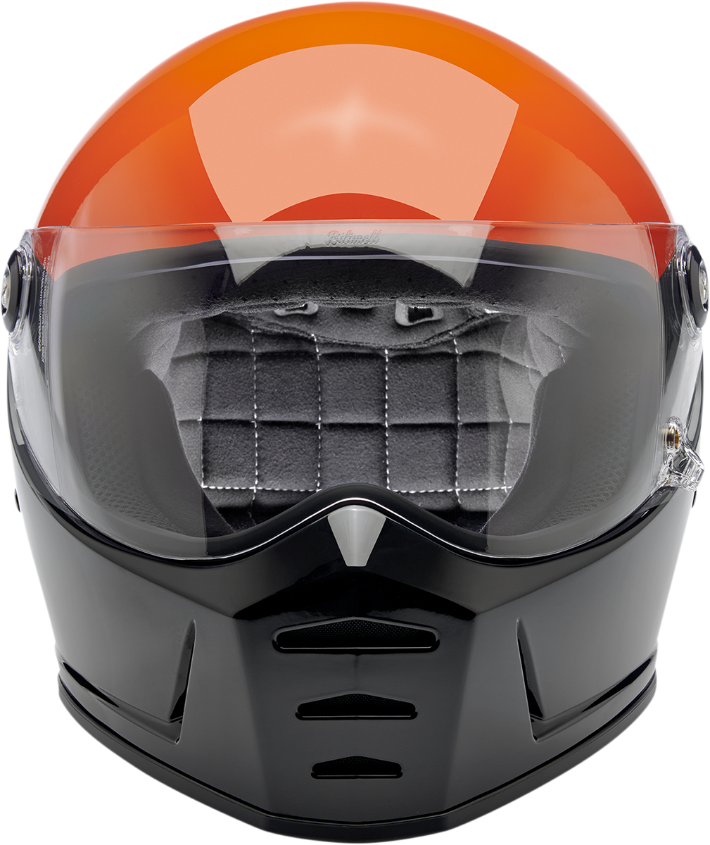 Biltwell Lane Splitter Helmet - Podium - Gloss Orange/Gray/Black