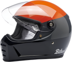 Biltwell Lane Splitter Helmet - Podium - Gloss Orange/Gray/Black