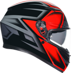 AGV K3 Helmet - Compound - Black/Red