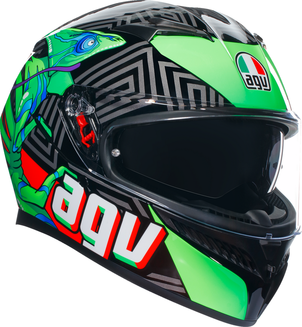 K3 Helmet - Kamaleon - Black/Red/Green - Small (1)