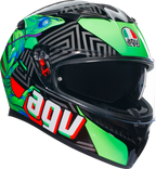 K3 Helmet - Kamaleon - Black/Red/Green - Small (1)