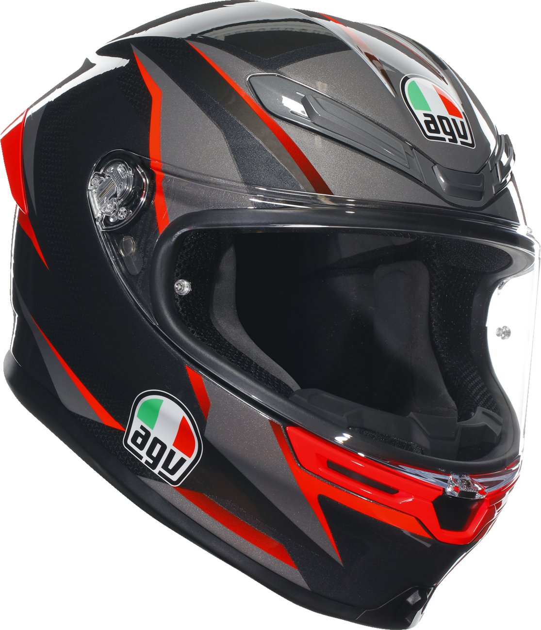 K6 S Helmet - Slashcut - Black/Gray/Red - Small (1)