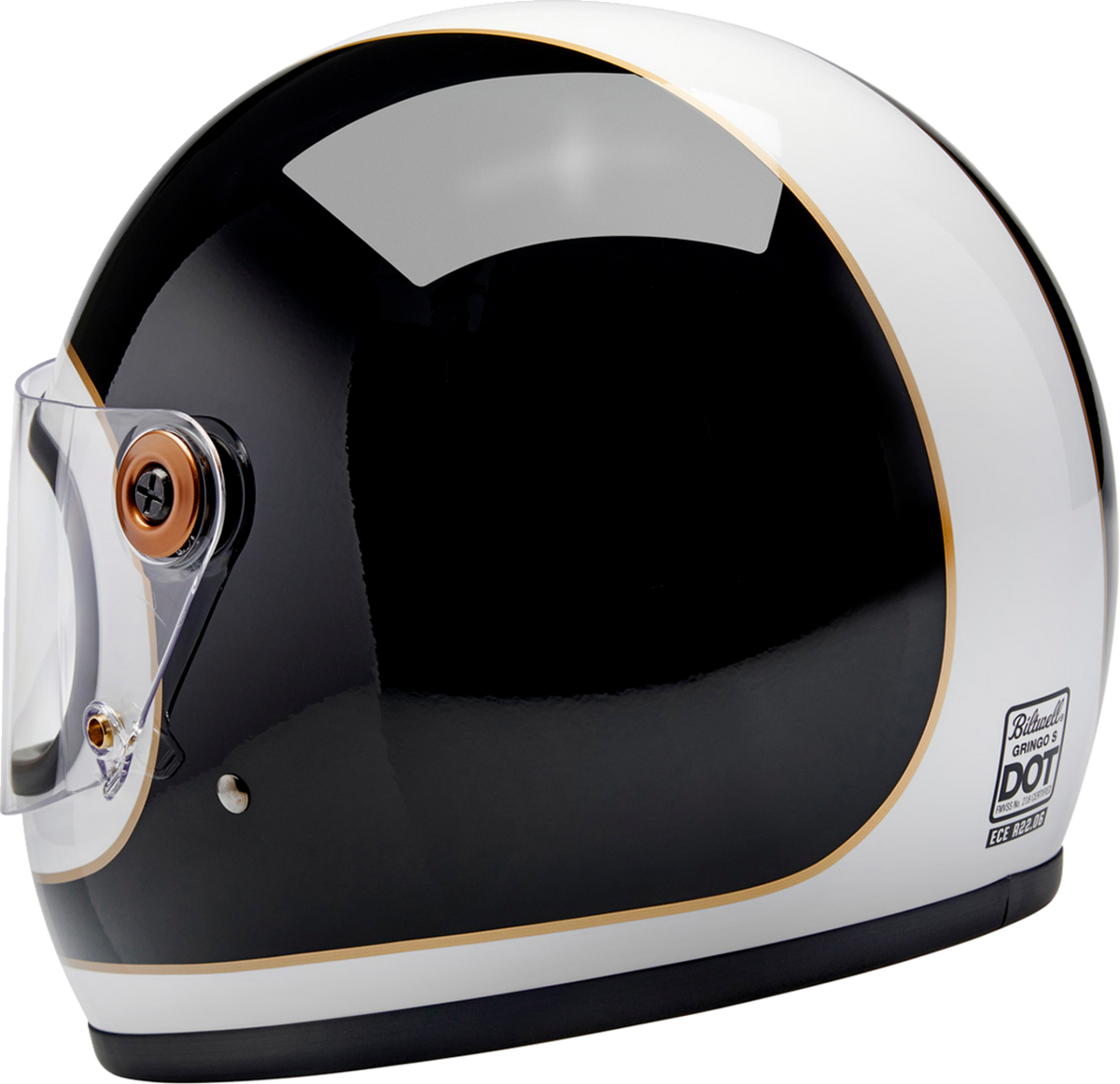 Biltwell Gringo S Helmet - Gloss White/Black Tracker