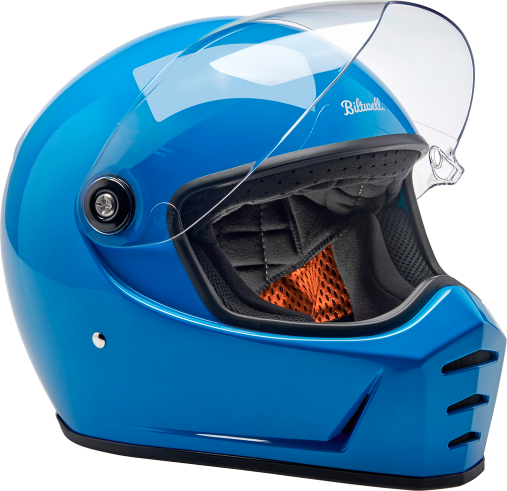 Biltwell Lanespltr Blue Helmet