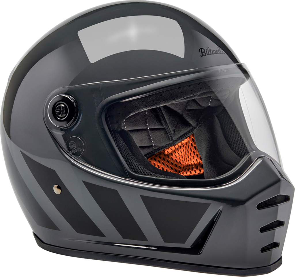 Biltwell Lanespltr Grey Helmet