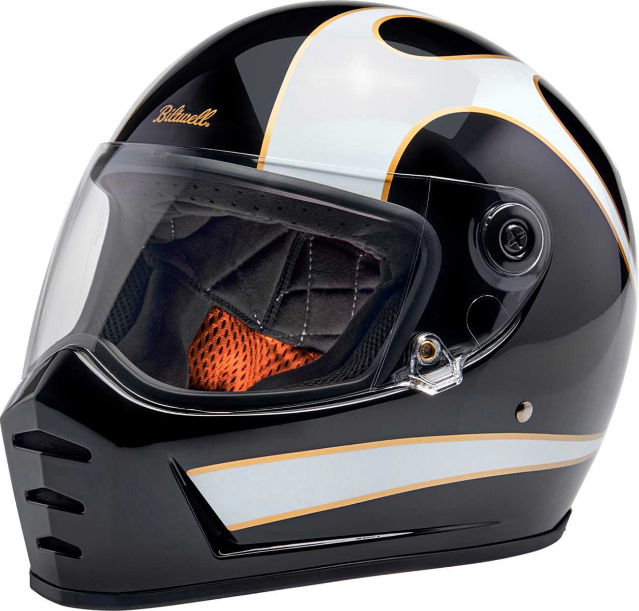 Biltwell Lanespltr Bk/wt Helmet