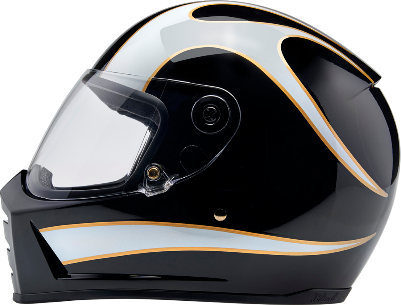 Biltwell Lanespltr Bk/wt Helmet