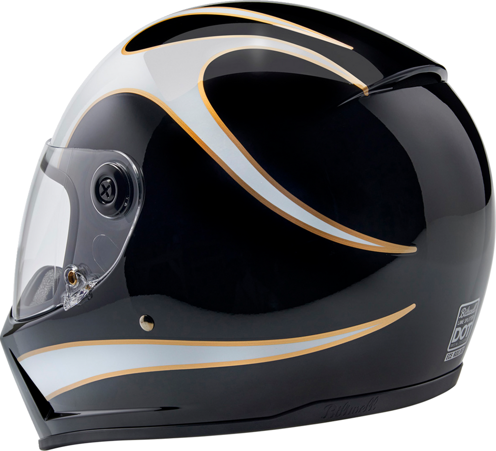 Biltwell Lanespltr Bk/wt Helmet