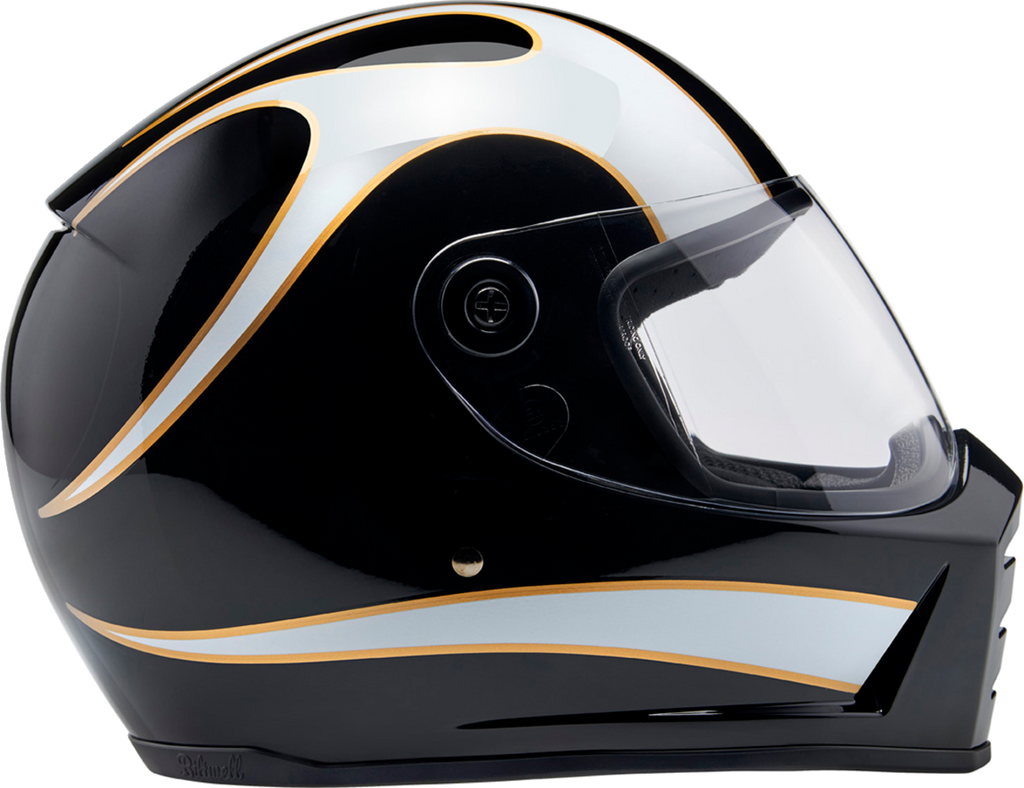 Biltwell Lanespltr Bk/wt Helmet