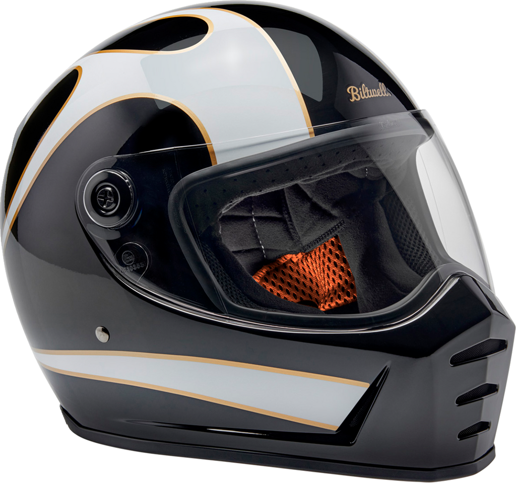 Biltwell Lanespltr Bk/wt Helmet