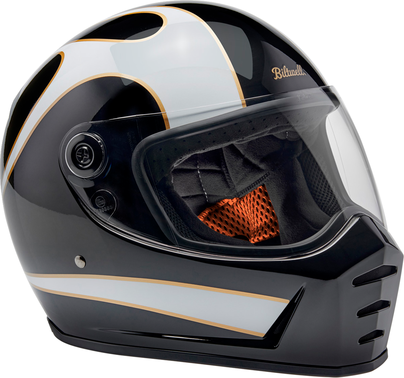 Biltwell Lanespltr Bk/wt Helmet