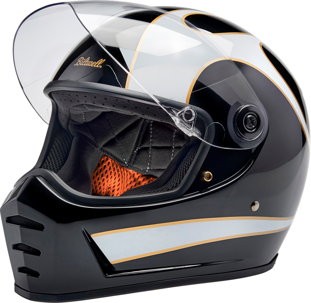 Biltwell Lanespltr Bk/wt Helmet