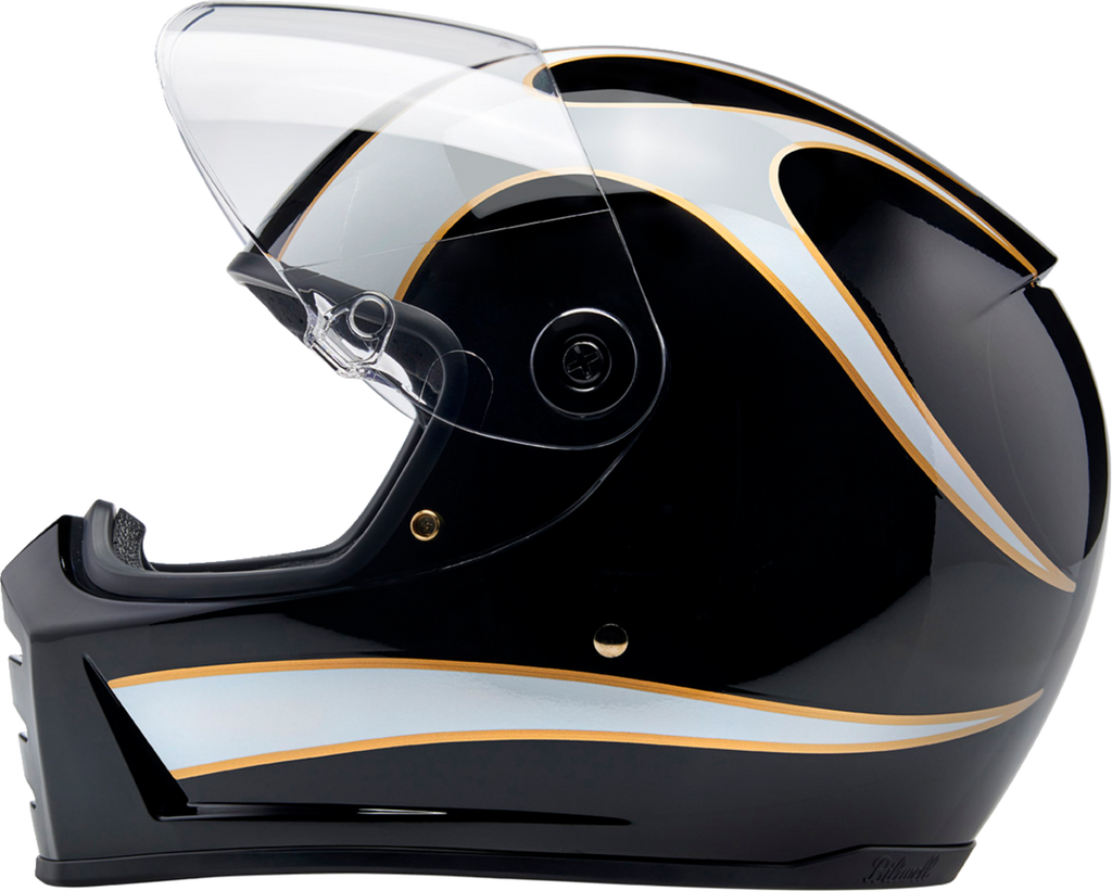 Biltwell Lanespltr Bk/wt Helmet
