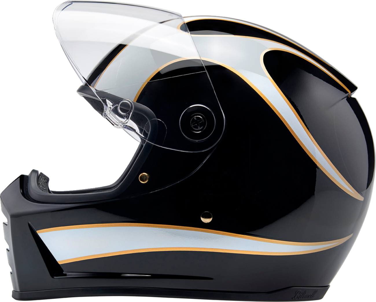 Biltwell Lanespltr Bk/wt Helmet