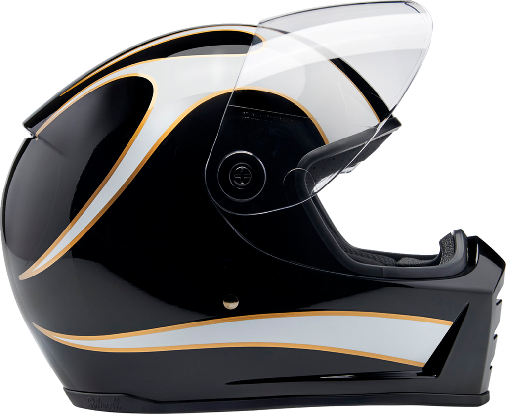 Biltwell Lanespltr Bk/wt Helmet