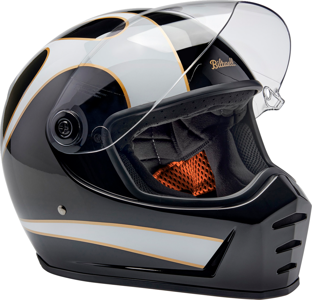 Biltwell Lanespltr Bk/wt Helmet