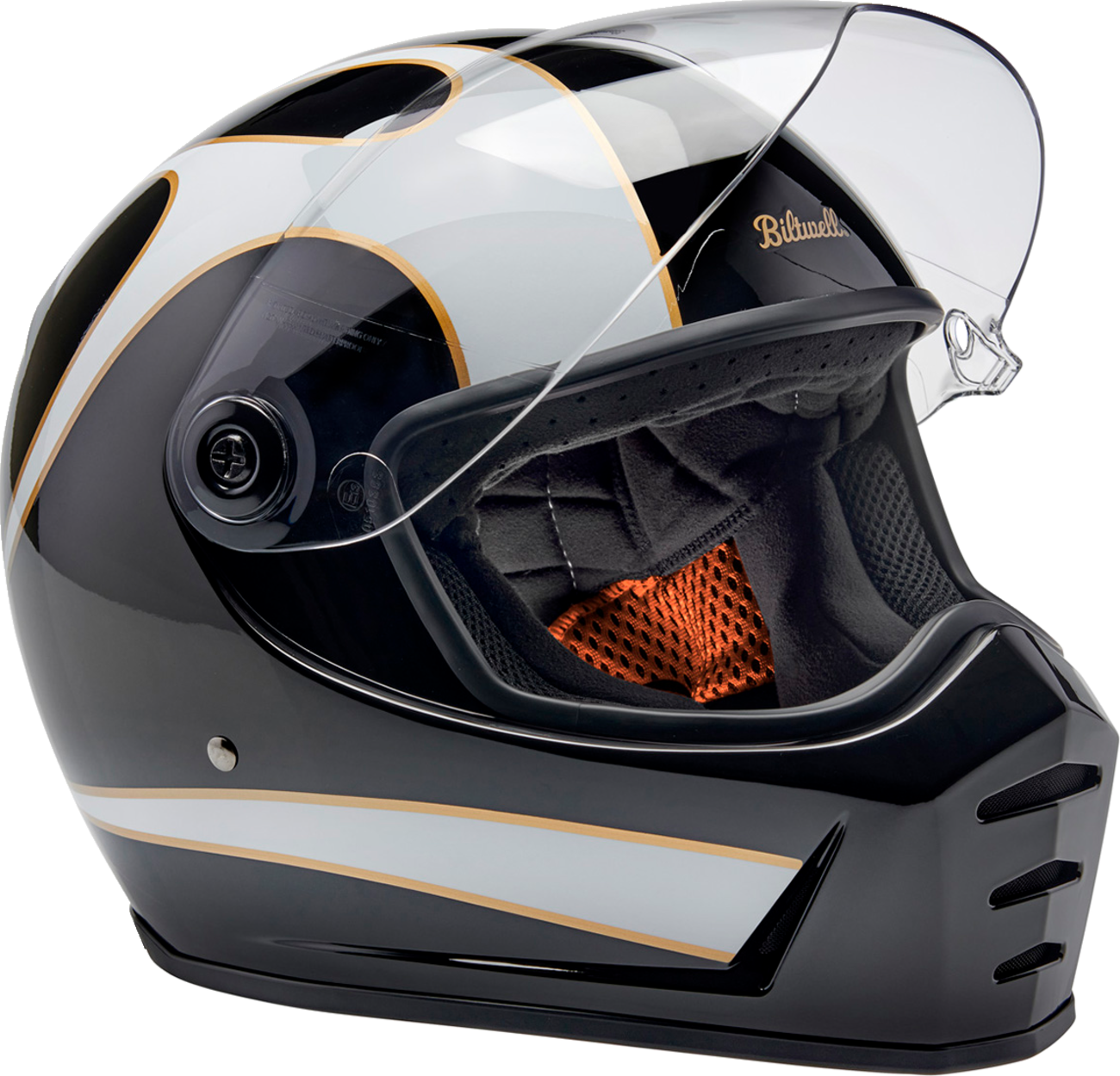 Biltwell Lanespltr Bk/wt Helmet
