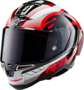 Supertech R10 Helmet - Team - Black/Carbon Red/Gloss White - 2XL (1)