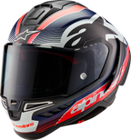 Supertech R10 Helmet - Team - Matte Black/Carbon Red Fluo/Blue - Large (1)