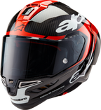 Alpinestars Supertech R10 Helmet - Element - Carbon/Red/White