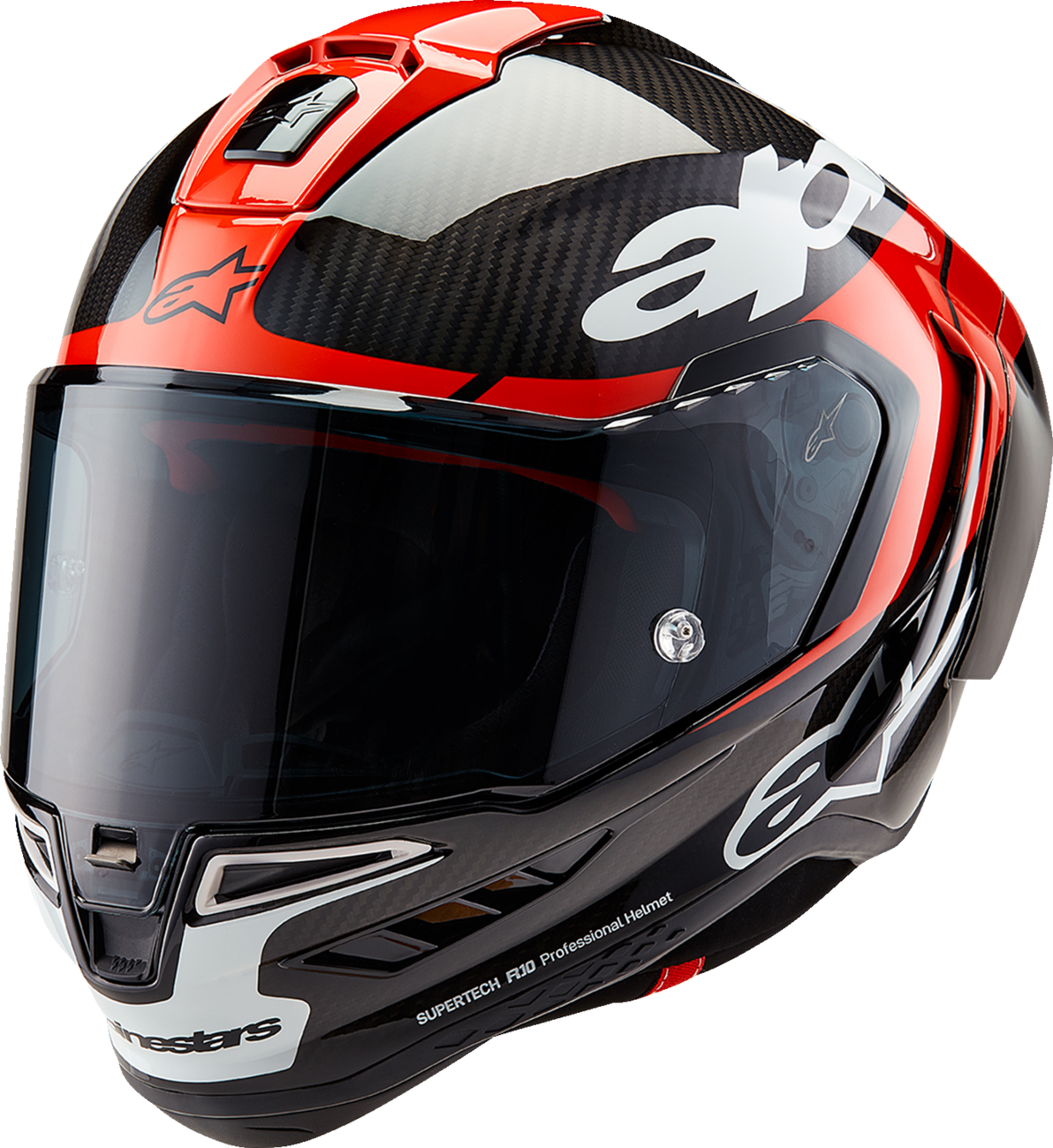Alpinestars Supertech R10 Helmet - Element - Carbon/Red/White