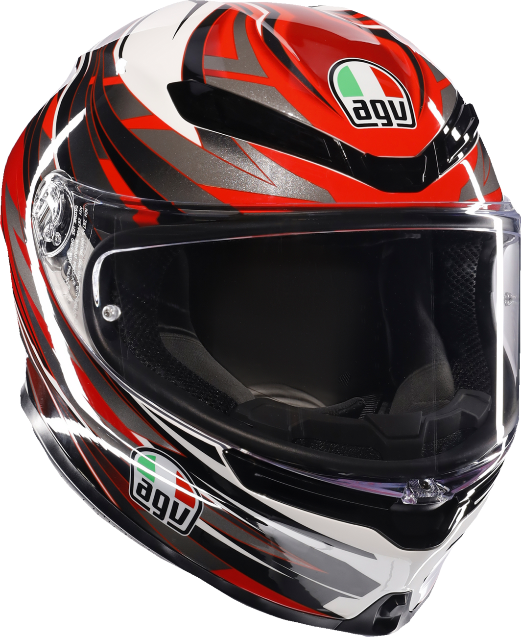 AGV K6 S Helmet - Reeval - White/Red/Gray