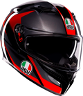 K3 Helmet - Striga - Black/Gray/Red - Medium (1)