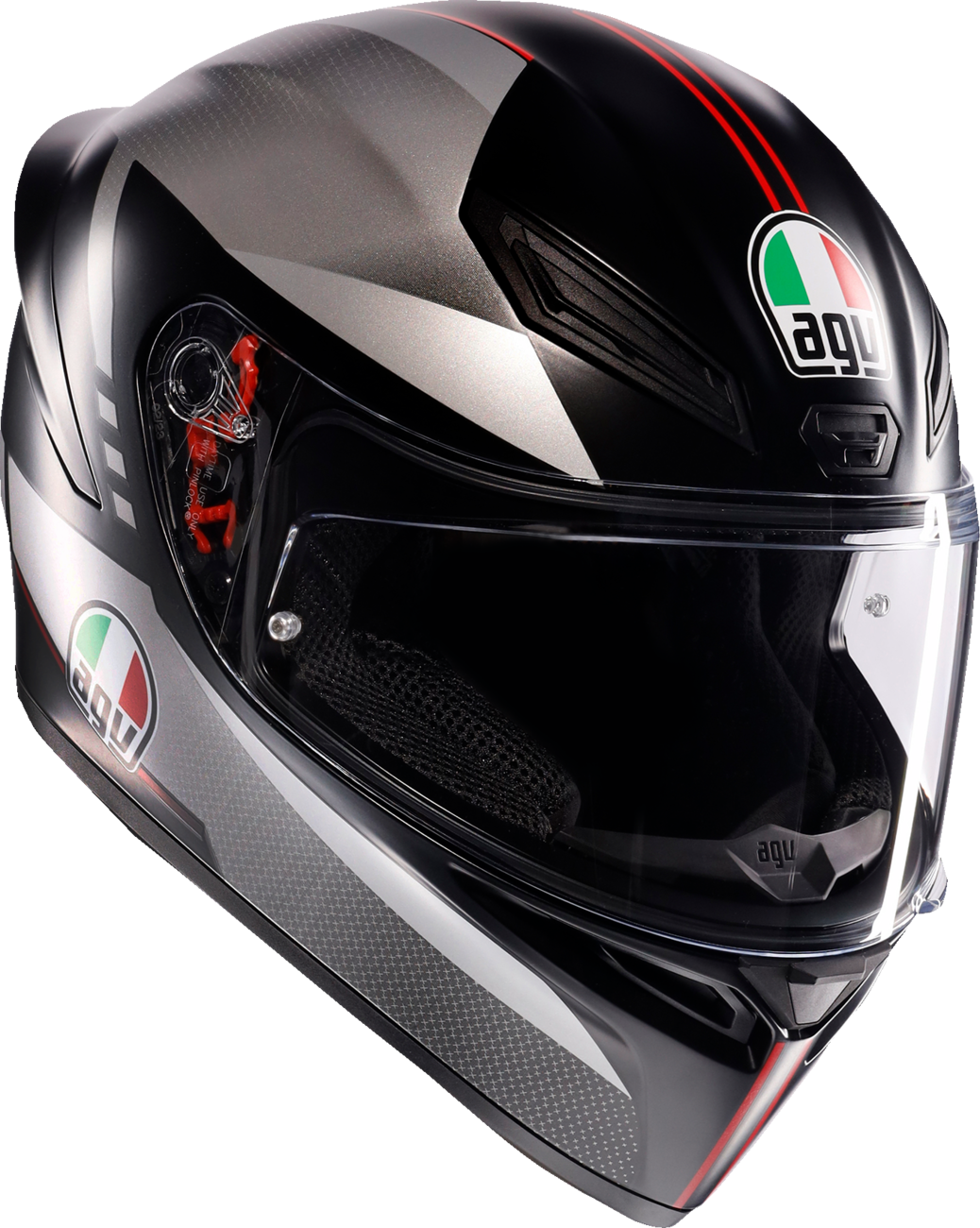 K1 S Helmet - Lap - Matte Black/Gray/Red - XL (1)