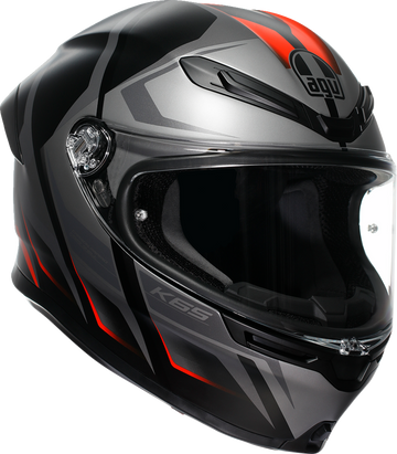 K6 S Helmet - Karve - Matte Black/Gray/Red - Small (1)