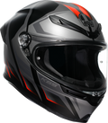 K6 S Helmet - Karve - Matte Black/Gray/Red - XL (1)