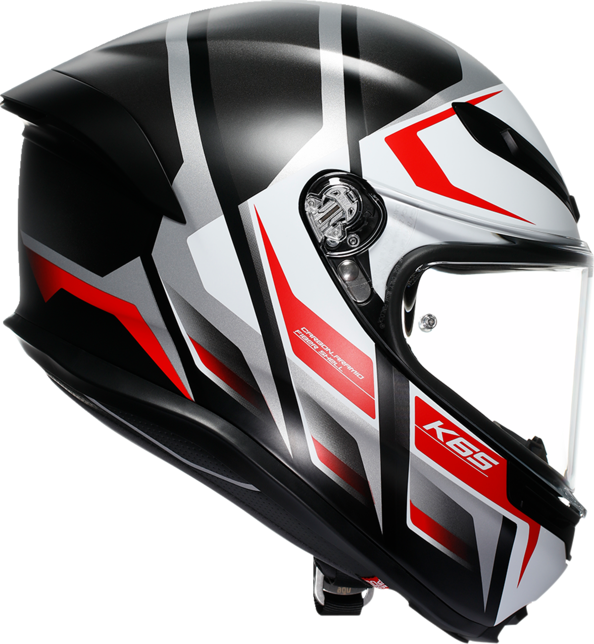 AGV K6 S Helmet - Karve - Matte Black/White/Red - XL