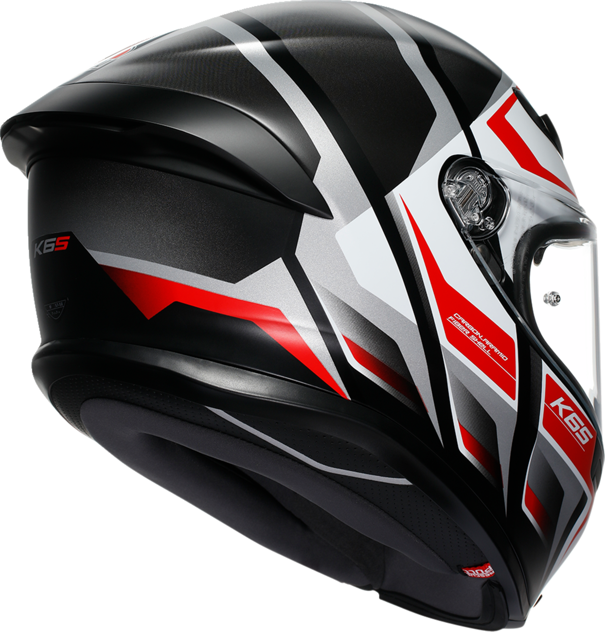 AGV K6 S Helmet - Karve - Matte Black/White/Red - XL