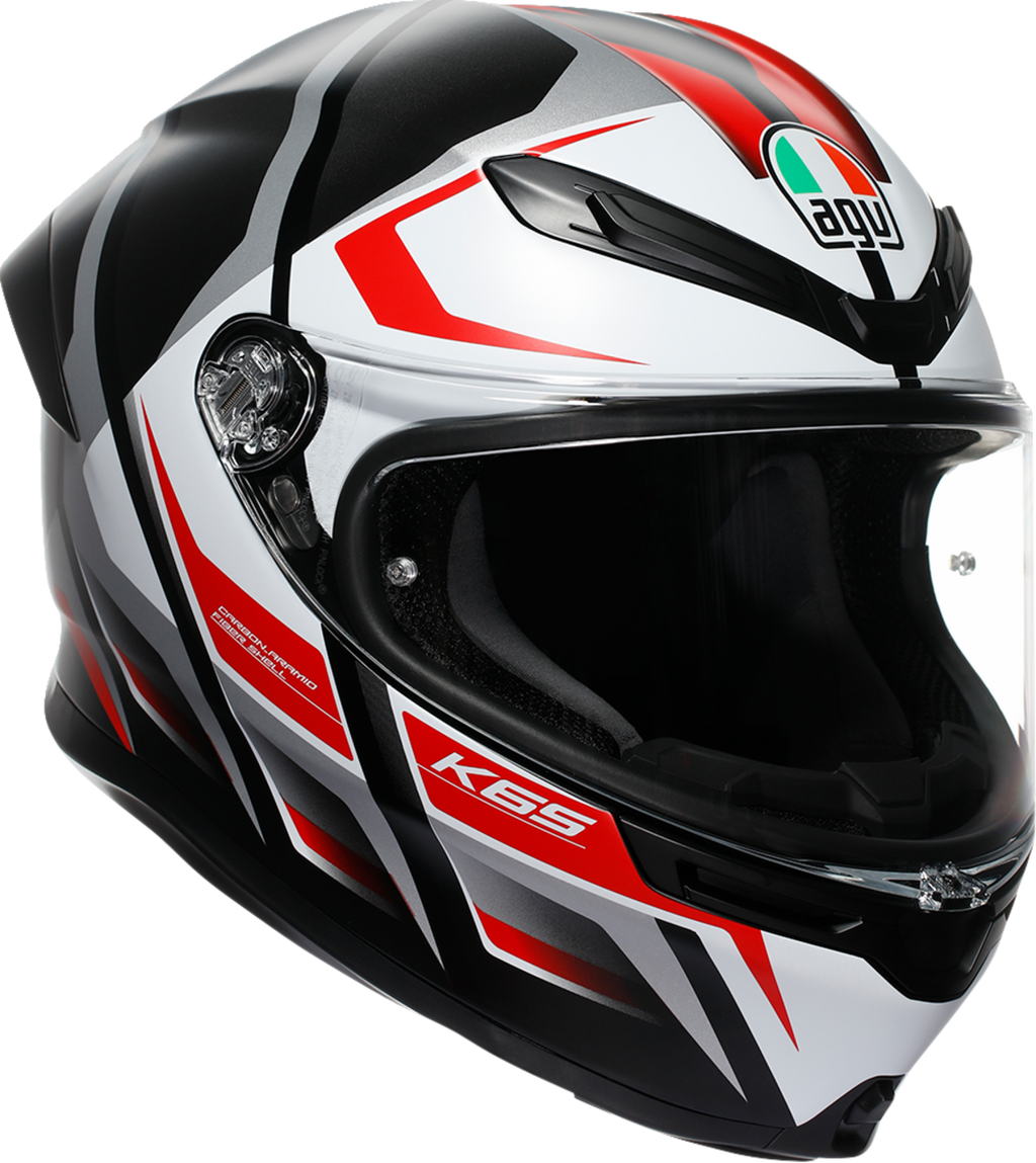AGV K6 S Helmet - Karve - Matte Black/White/Red