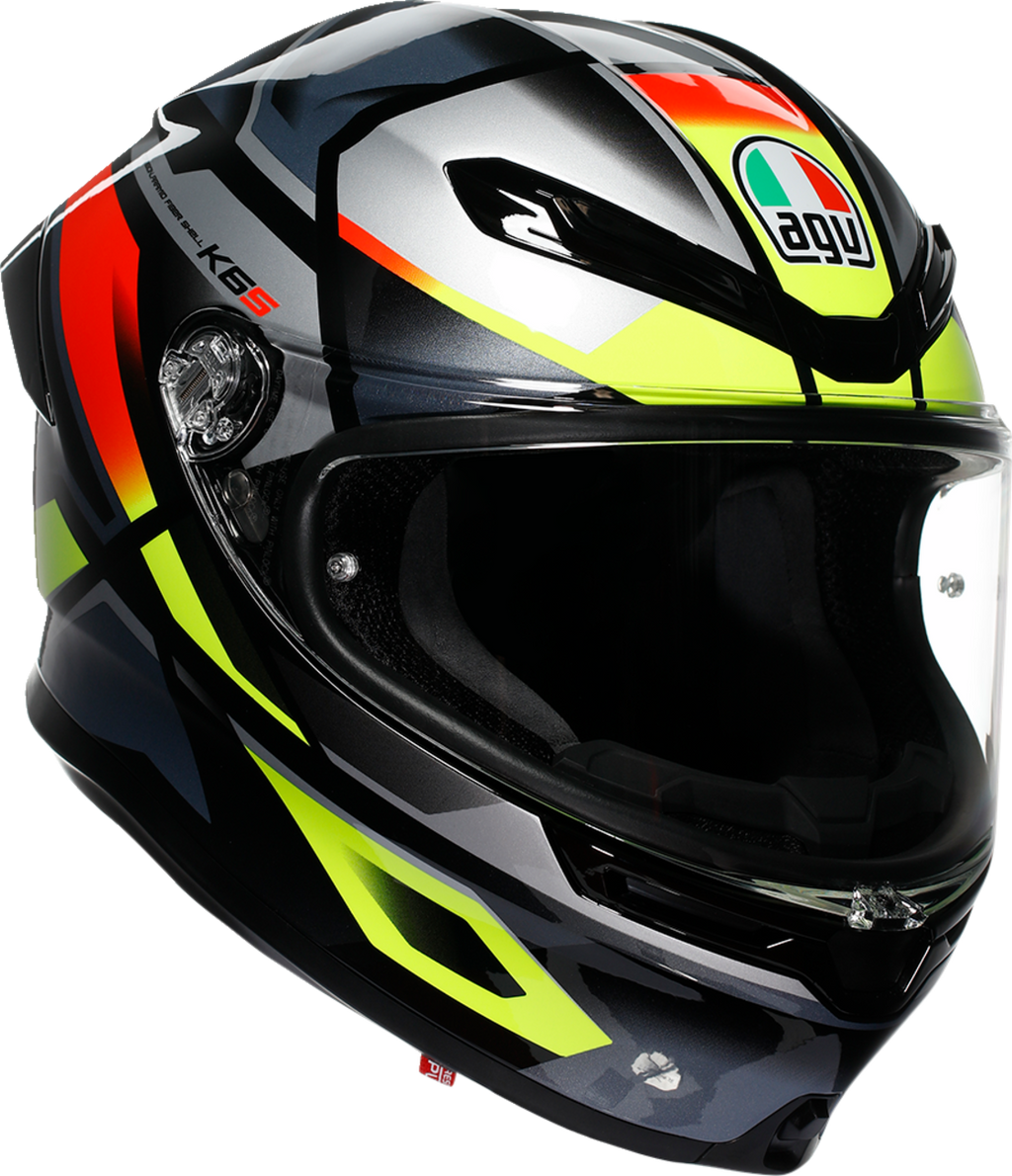 AGV K6 S Helmet - Erazer - Black/Red/Yellow Fluo