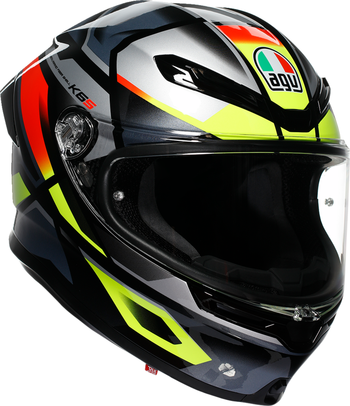 AGV K6 S Helmet - Erazer - Black/Red/Yellow Fluo