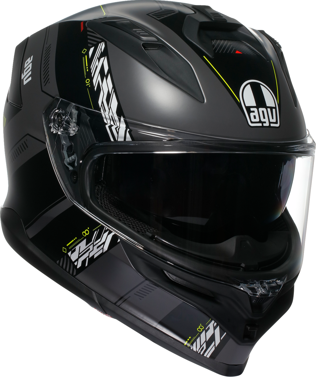 AGV K7 Helmet - Kyber - Matte Gray/Yellow Fluo
