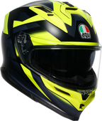 AGV K7 Helmet - Glimpse - Matte Black/Yellow Fluo